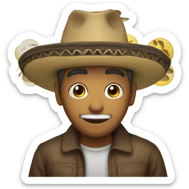 Una rata con un sombrero sticker