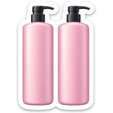 light pink shampoo and conditioner bottles sticker