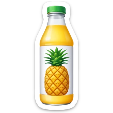 Pineapple juice bottle sticker