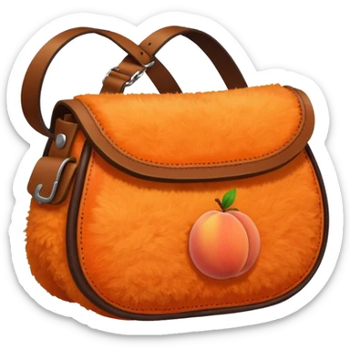 peach + bum bag sticker