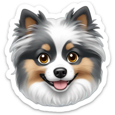 Blue Merle Pomeranian sticker