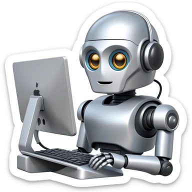 AIOps robot monitoring computer systems sticker