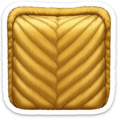 Gold fur blanket sticker