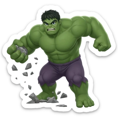 Hulk smash sticker