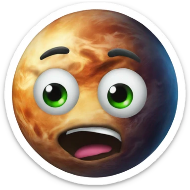 A planet gone mad sticker