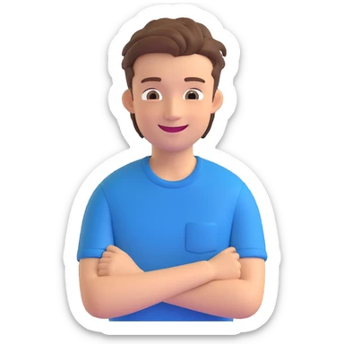 brother emoji, smiling young man, friendly expression, casual hairstyle, vibrant colors, isolated on white background sticker