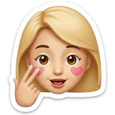 sexy face emoji blowing a kiss sticker