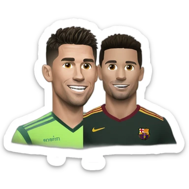 Ronaldo crache sur Messi sticker