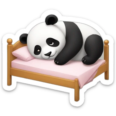 Panda sleeping in bedroom sticker