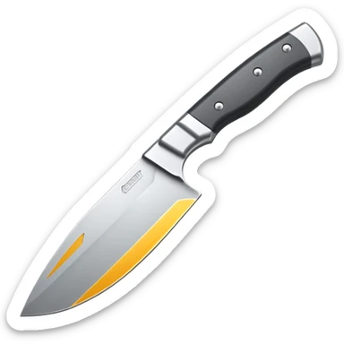 Drop point blade sticker