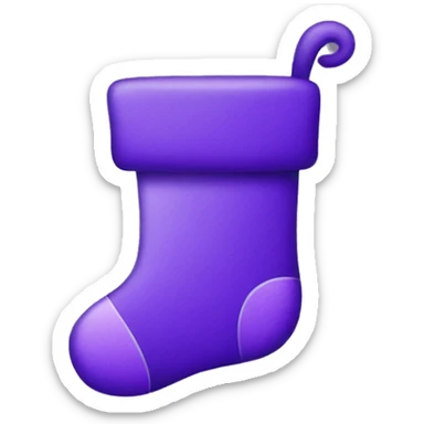 Purple Christmas stocking sticker