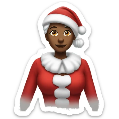 Black Mrs Claus  sticker