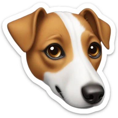 Jack Russell With a spot only in the right eye  sticker