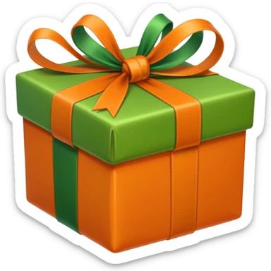 liste pour le pere noel orange et verte sticker