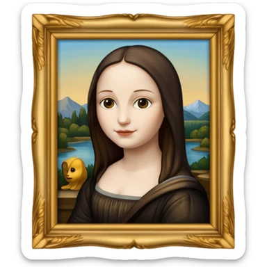 Mona Lisa in painting frame
















 sticker