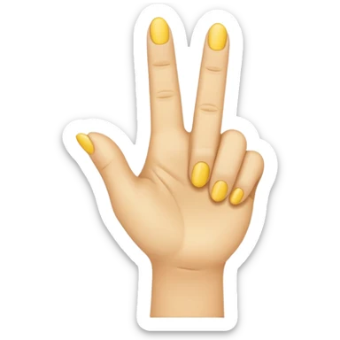 yellow finger emoji, index finger extended, remaining finger folded, pointing to someone, poking hand sticker