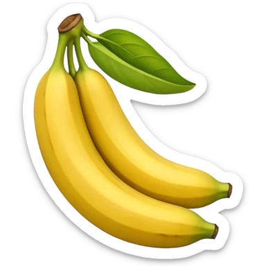 Crear un emoticón que tenga que ver con una variedad de Cambures , y que la paleta de colores sea la siguiente: Rojo Carmín, Amarillo, Amarillo Crema y Verde Pasto sticker