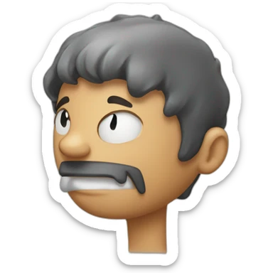 Scraching jus head sticker