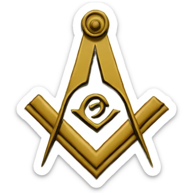 Masonic square and compass  sticker
