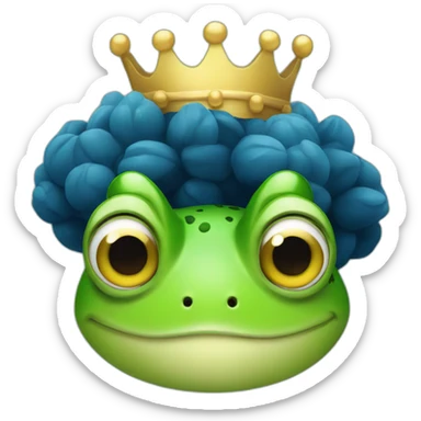 cute queen frog sticker