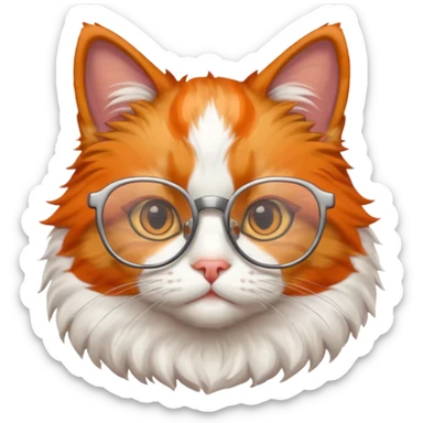 КІТ З ОКУЛЯРАМИ  sticker