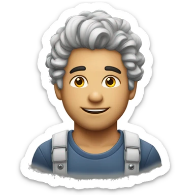 Menino com luzes no cabelo tatuagem sticker