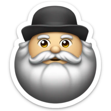 fat karl marx in the kippah on the head sticker