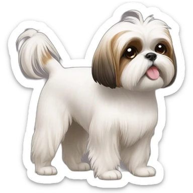shih-tzu downward-dog stretch sticker
