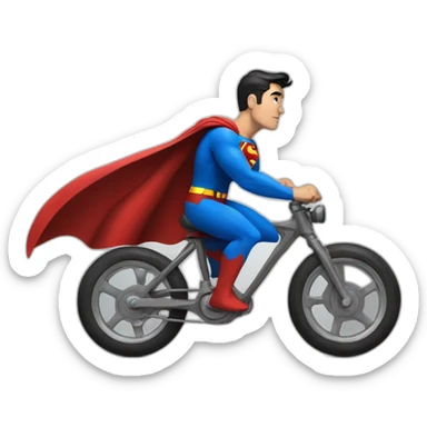 Superman on cycle sticker