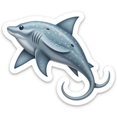 Stingray – Flat ray with long whip tail sticker