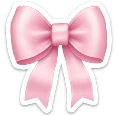 light pink ribbon bow sticker