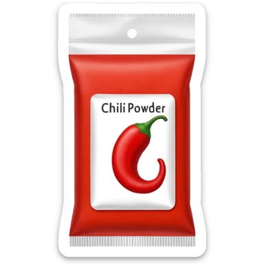 Chilli powder packet sticker