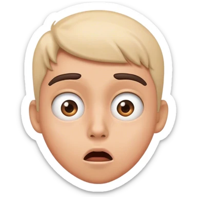 surprised and confused a mix of 🤨😟 sticker