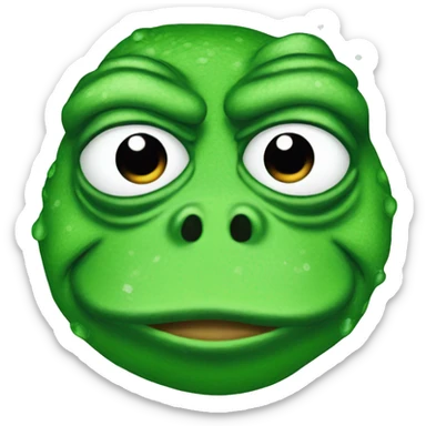 pepe the frog frozen cold sticker