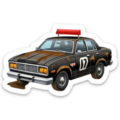 demolition derby sedan sticker
