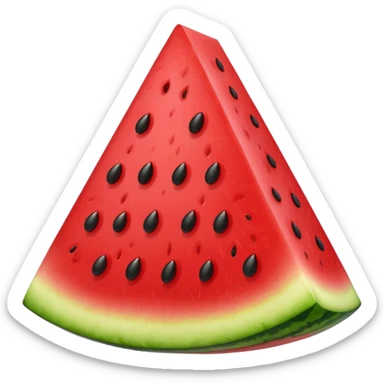 Cartoon Watermelon triangle one slice small seet sticker
