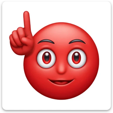 red eyes emoji with a pointing hand sticker