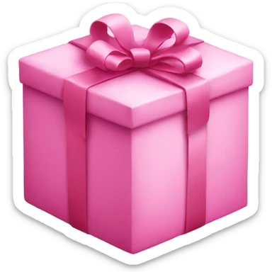 Pink Christmas present sticker