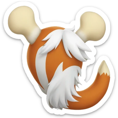 fox tail cosplay  sticker