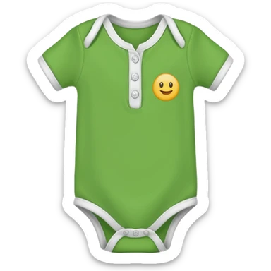 
Plain green baby’s onesie shirt sticker
