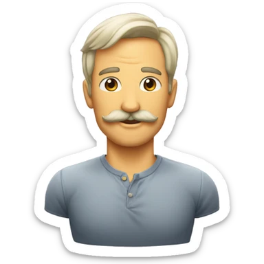 Homme avec petite moustache qui lève le bras à 45 degré sticker