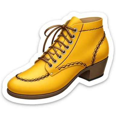 yellow shoe sticker