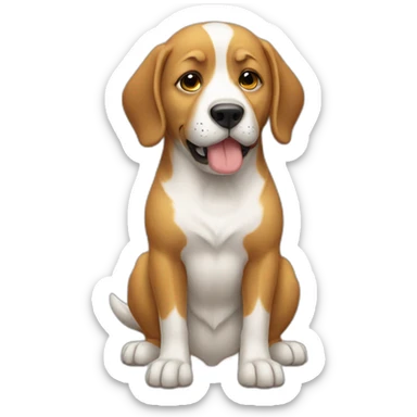 Dog praying sticker