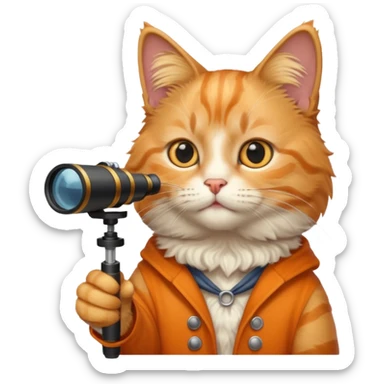 Cat have a telescop sticker