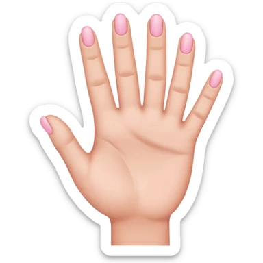 Should be like a simple hand emoji where the hands form an equilateral triangle with the two thumbs forming the top side and then the remaining four fingers on each hands meet at the middle going down. sticker
