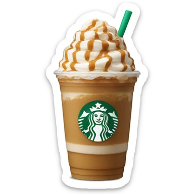 Caramel frappe starbucks sticker