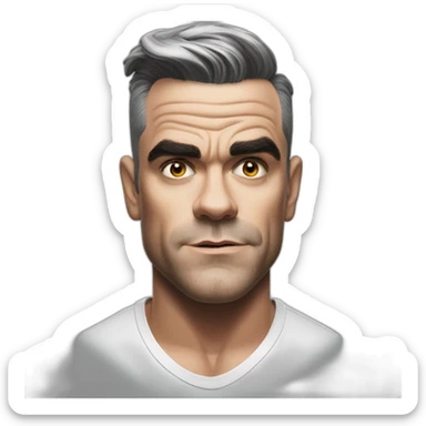 Robbie Williams acting seductive sticker