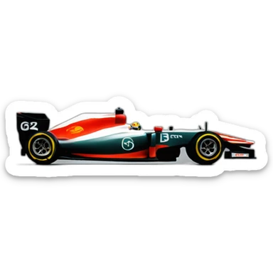 F1 car side view sticker