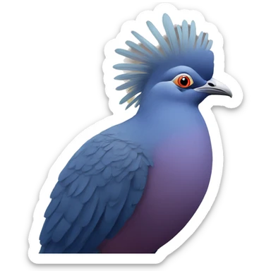 Victoria crowned pigeon sticker