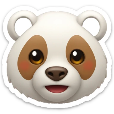 a bear with a red hearth in its body sticker